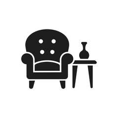 Armchair with Table Icon