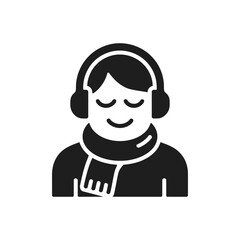 Person with Headphones Icon