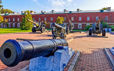 Military army soviet battle war cannon cannons Brest Fortress Belarus.