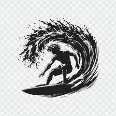 silhouette of a surfer. surfer silhouette vector