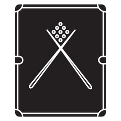 billiard icon vactor illustration logo design.