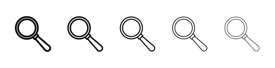Search icon logo in stroke lines collection