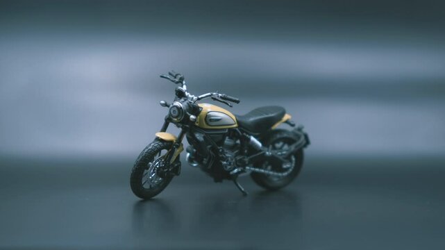 Ducati Scrambler 1:18 Diecast Model on Dark Background - Angle 6