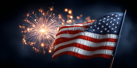 Fireworks background for 4th of July Independence Day