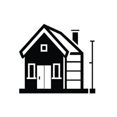 House Icon Isolated on White Background – Minimal Vector Illustration for Home and Real Estate Concepts
