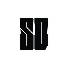 SD monogram logo design letter text name symbol monochrome logotype alphabet character simple logo