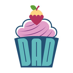 A sweet cupcake for a great dad wishing him a happy fathers day