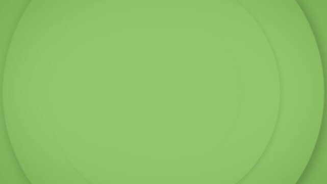 Green simple abstract pulsating circles background, geometric animation