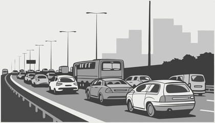 cars on the road