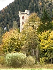 Regentag im Herbst in Oberammergau in den Bayerischen Alpen