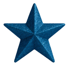 blue star isolated on white