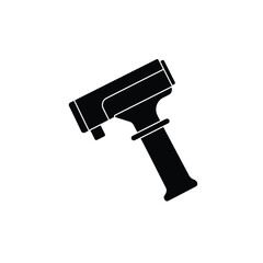 Black Silhouette Vector Grip Handle Icon White Background