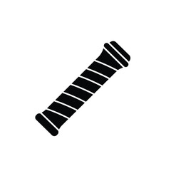 Black Silhouette Vector Racket Grip Icon White Background