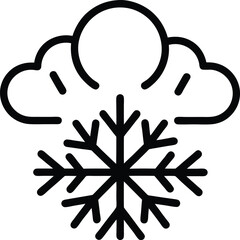 Arctic Cold Front Icon Outline Vector Illustration