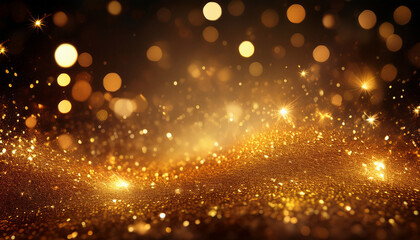Naklejka premium golden sparkles background