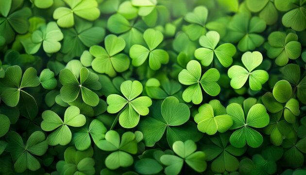 st patricks day clover green background