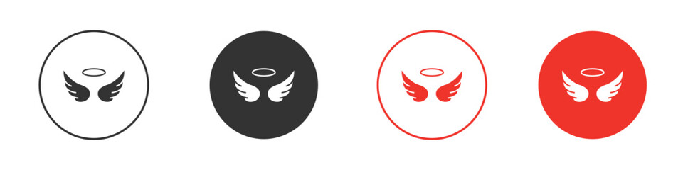 Angel icon Logos. Flat Vector Icon Design Template