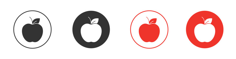Apple icon Logos. Flat Vector Icon Design Template
