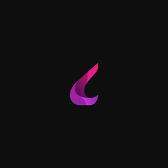 Abstract Letter L Vector