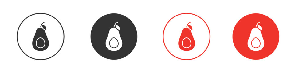 Avocado icon Logos. Flat Vector Icon Design Template