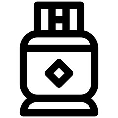 Toxic gas. Editable stroke vector icon.