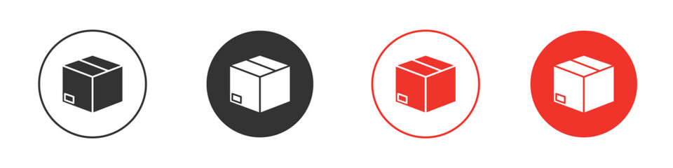 Box icon Logos. Flat Vector Icon Design Template