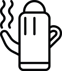 Hot Hand Warmer Icon Outline Vector Illustration