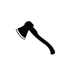 Black Silhouette Vector Axe Icon White Background hatchet 1