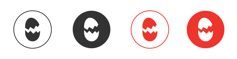 Broken egg icon Logos. Flat Vector Icon Design Template