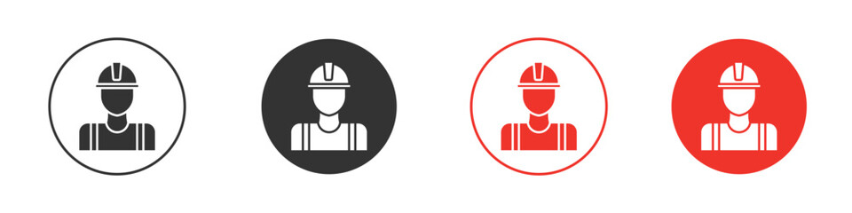 Builder icon Logos. Flat Vector Icon Design Template