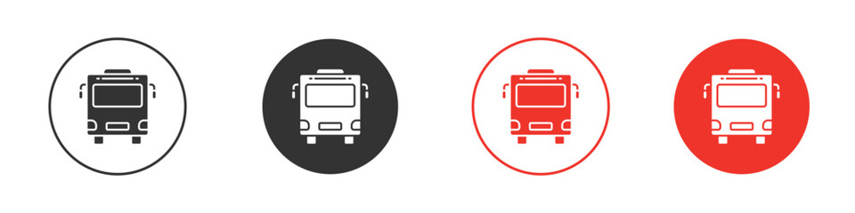 Bus icon Logos. Flat Vector Icon Design Template