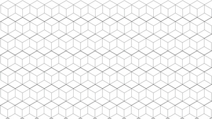 Fototapeta premium Vector cubic background with seamless geometric pattern. Abstract minimal blank cube