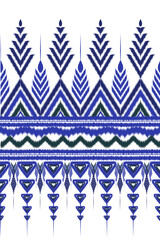 Abstract geometric Ikat pattern seamless.