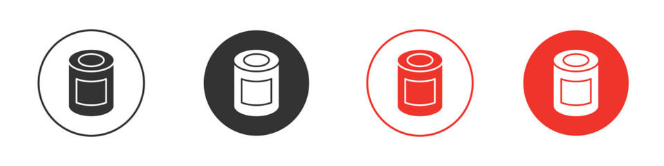 Can food icon Logos. Flat Vector Icon Design Template