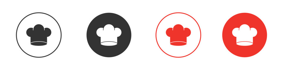 Chef hat icon Logos. Flat Vector Icon Design Template