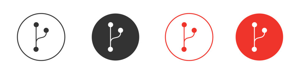 Code branch icon Logos. Flat Vector Icon Design Template © Warpiya