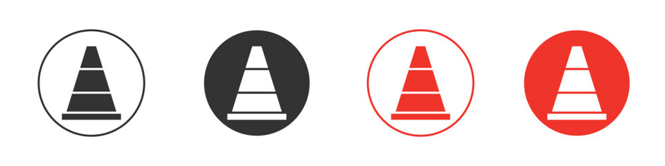 Construction cone icon Logos. Flat Vector Icon Design Template