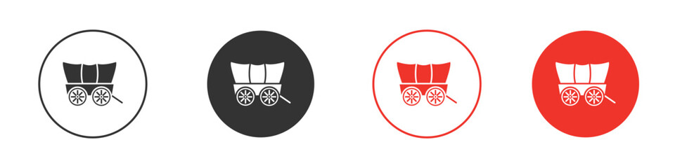 Covered wagon icon Logos. Flat Vector Icon Design Template © Warpiya