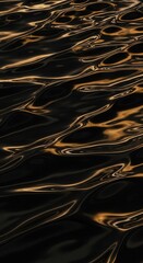 Abstract golden water ripples at night