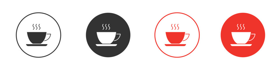 Cup of coffee icon Logos. Flat Vector Icon Design Template