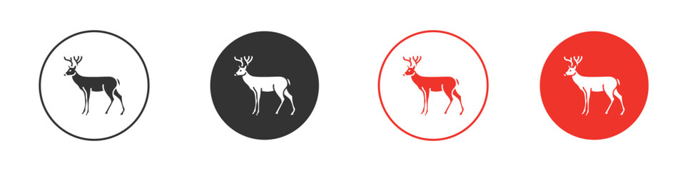 Deer icon Logos. Flat Vector Icon Design Template