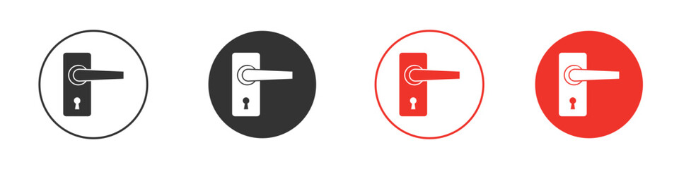 Door handle icon Logos. Flat Vector Icon Design Template