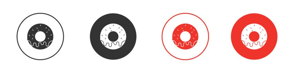 Doughnut icon Logos. Flat Vector Icon Design Template