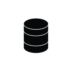 Black cylindrical gift package vector silhouette icon