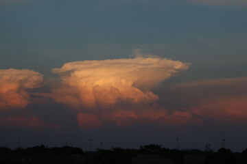 Clouds in the sky in the evening Landscape
