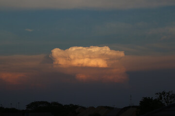Clouds in the sky in the evening Landscape