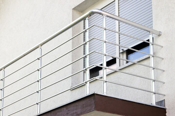 Aluminum railing on the balcony
