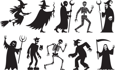 Halloween Silhouette Vector Bundle