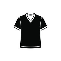Naklejka premium Black Badminton Jersey Silhouette Vector Icon shirt