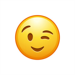 Winking Face wink emoji vector symbol sign icon, 10 eps.